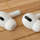 The new right Apple AirPods Pro 2nd Gen earbud compared to the original left Apple AirPods Pro earbud.